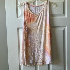 Apt 9 Orange Tie Dye Tank Top